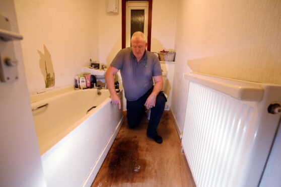 Paul Gagin is one of thousands of Dundee City Council tenants complaining about mould in their homes. Image: Gareth Jennings / DC Thomson.