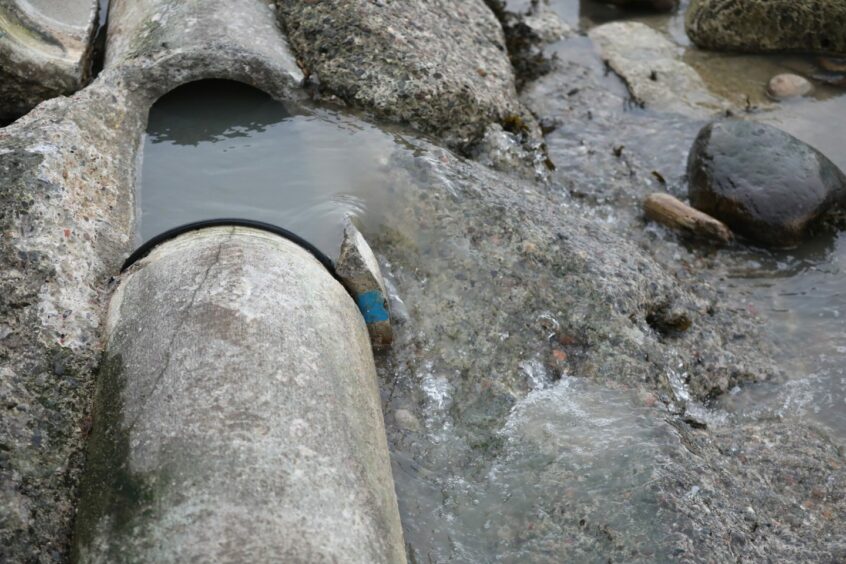 The Cellardyke sewage pipe