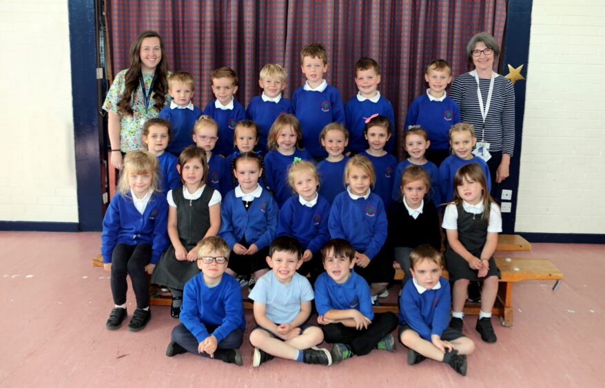 Borrowfield Primary, with Miss Black and Mrs Smith.