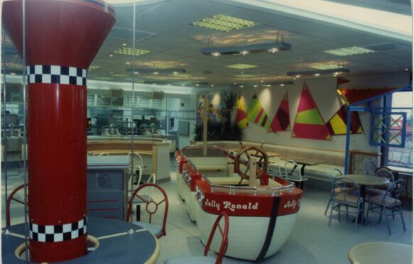 The McDonald's drive-thru at Longtown Road in Dundee opened with a nautical theme back in 1990.