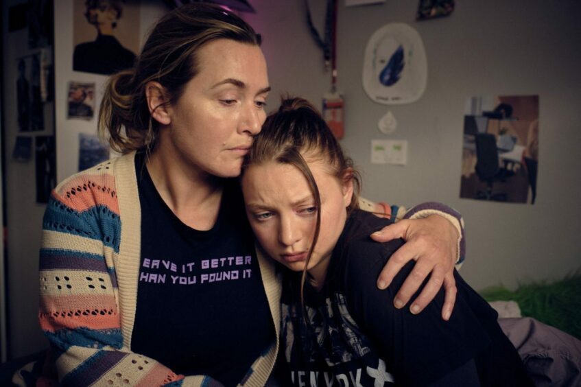 Kate Winslet as Ruth and Mia Threapleton as Freya in a still from I Am Ruth.