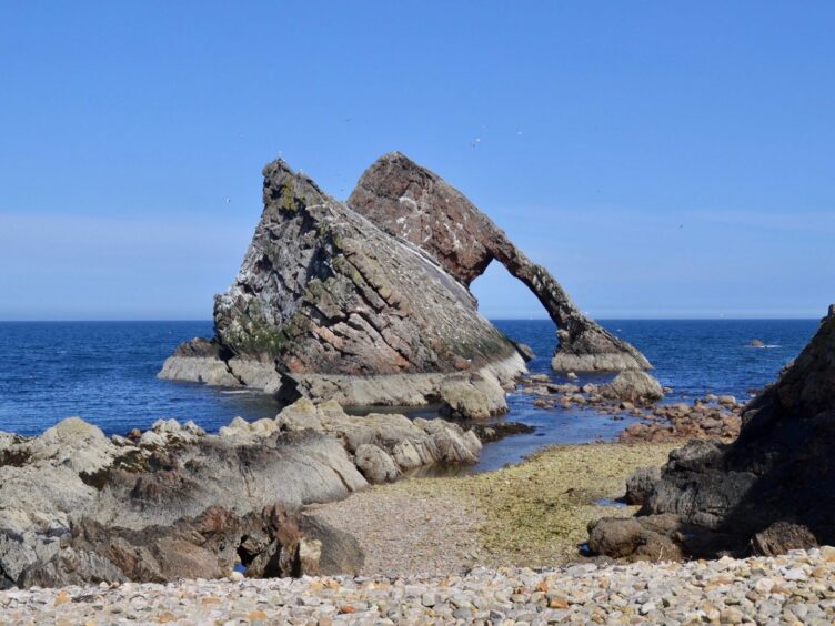 Bow Fiddle Rock at Portknockie.