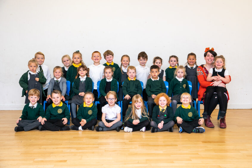 Collydean Primary School, P1M with Rebecca McGinlay.