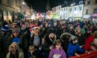 Crowds gathered at the Crossgate for the countdown to Cupar lights switch-on. Image: Kim Cessford / DC Thomson