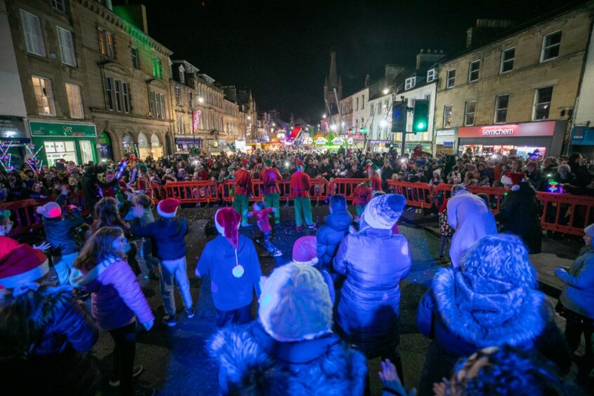 A previous Christmas lights switch-on event in Cupar. 