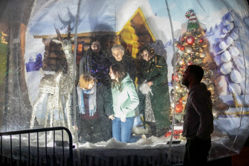 The life-size snow globe. Image: Kim Cessford/DC Thomson