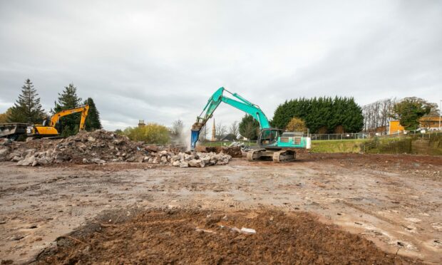 The site of the former Odeon cinema at The Stack Retail Park, which has now been knocked down. Image: Kim Cessford/DC Thomson.