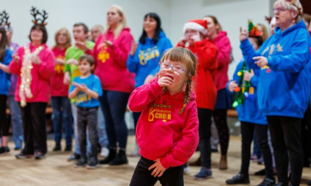 Sing it Sign it: Tayside's Makaton Choir will perform at the Evening Telegraph Christmas concert. Image: Kenny Smith/DC Thomson.