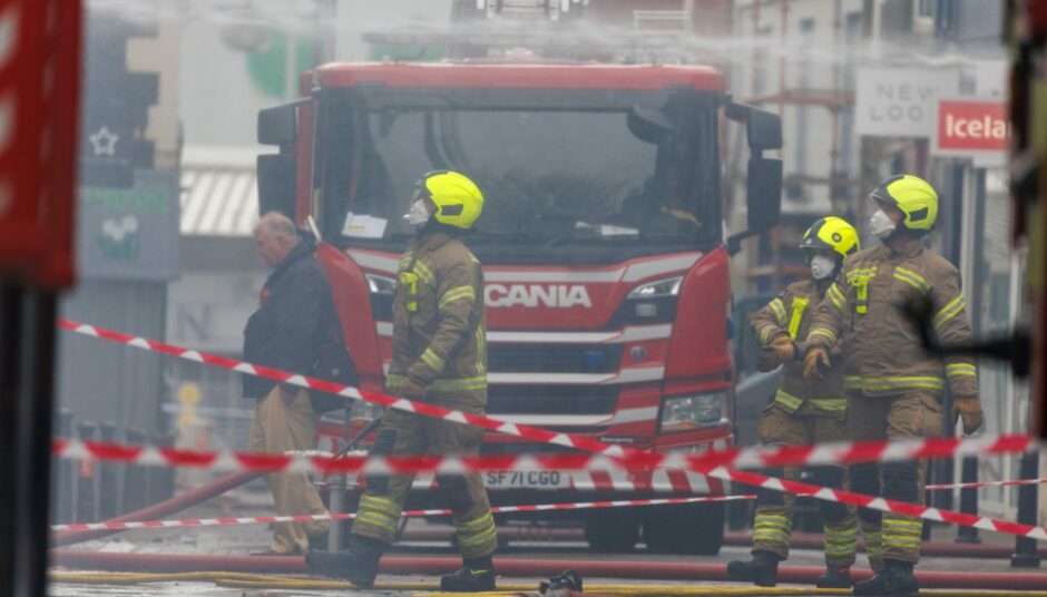 Fife fire engines at a serious fire at Poundstretcher in Leven last year.