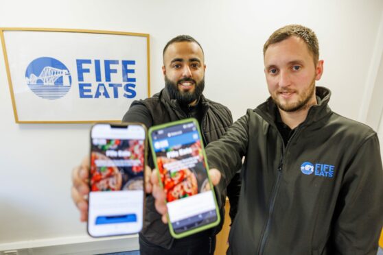 Bilal Syed and Michael McDade to launch new food ordering platform Fife Eats. Image: Kenny Smith/ DC Thomson.