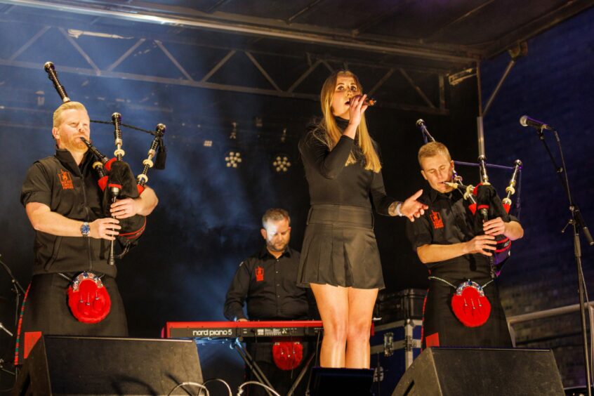 The Red Hot Chilli Pipers entertain the crowds. Image: Kenny Smith/ DC Thomson