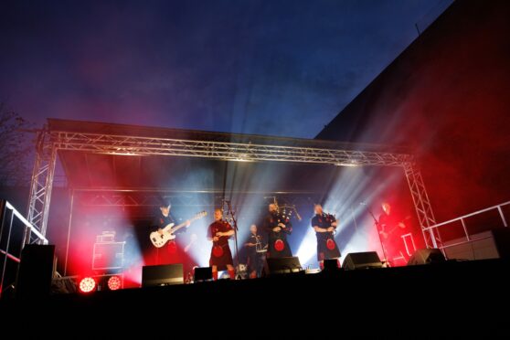 The Red Hot Chilli Pipers were among the performers to take the stage. Image: Kenny Smith/DC Thomson.