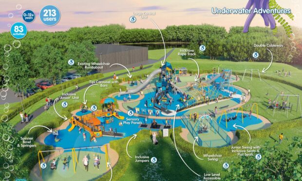 The planned new playpark at Lochore Meadows Country Park. Image: Fife Council