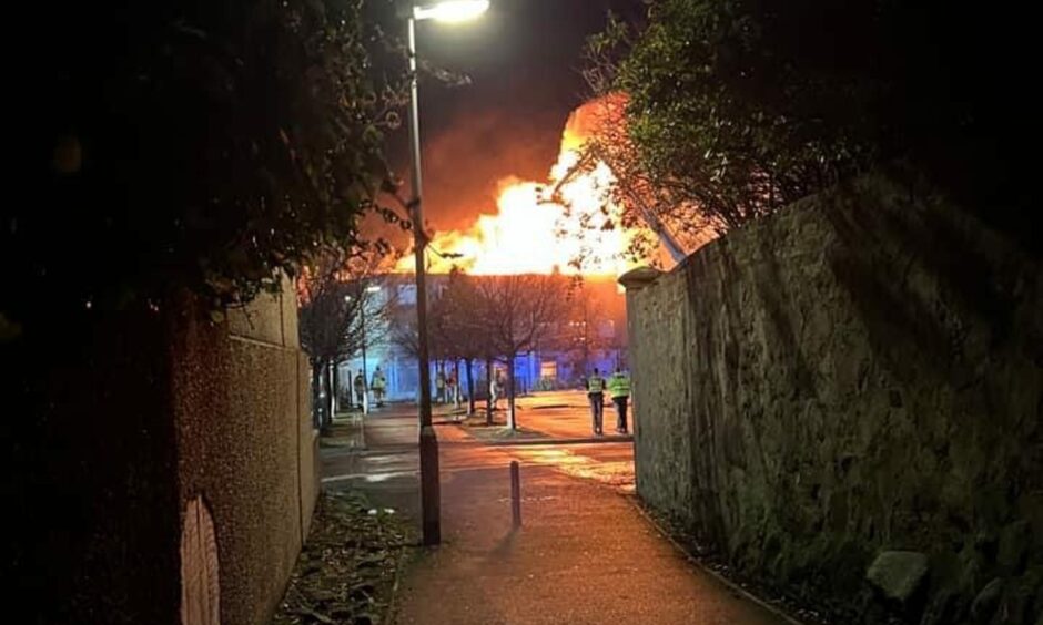 The fire at Poundstretcher in Leven.