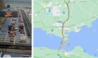 Drivers are facing long delays on the Queensferry Crossing. Image: Traffic Scotland, Twitter/Google.