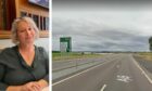 Claire Wilson died on the A9 in Perthshire. Image: Police Scotland/Google Maps