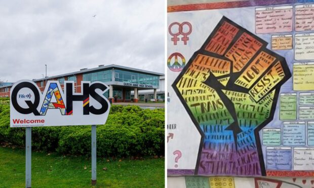 Young people at Queen Anne High School are raising awareness of transgender and non-binary issues. Image: Kenny Smith, DC Thomson/supplied.