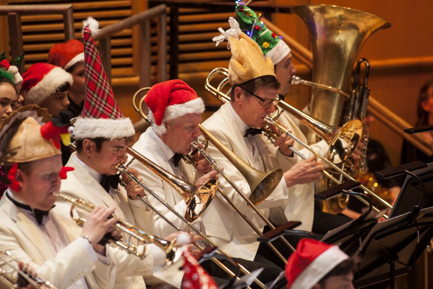 RSNO dressed up in festive headgear for Christmas concert