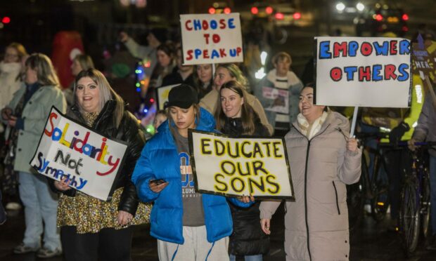 The Reclaim the Night march in Dundee. Image: Alan Richardson.