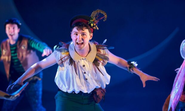 Robbie Scott as Peter Pan in Pitlochry Festival Theatre's Peter Pan and Wendy.