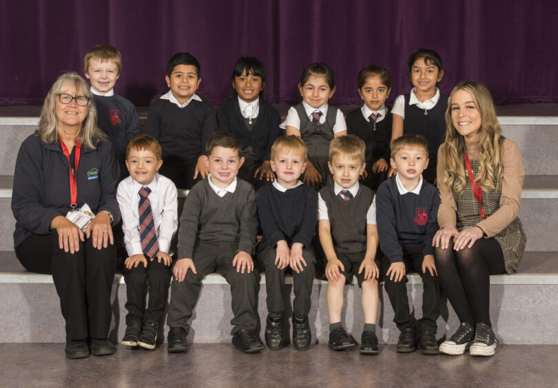 Rosebank Primary School, P1/2 with Miss Johnson and Mrs Costello.