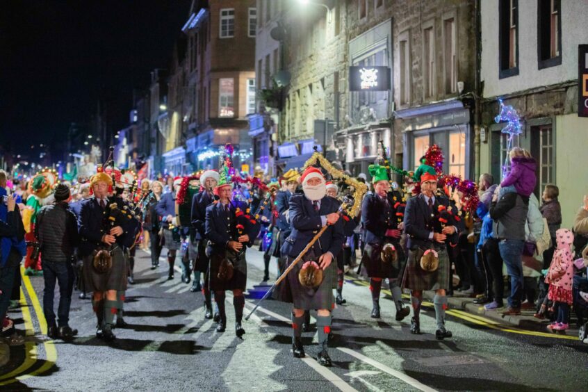Perth and District Pipe Band leading a parade this year. Image: Steve MacDougall/DC Thomson.