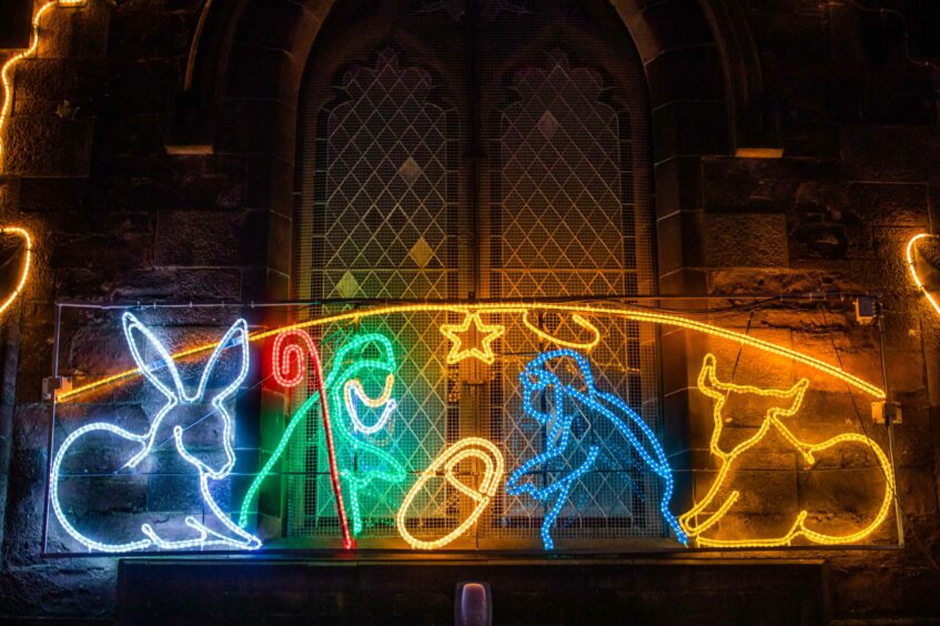 Christmas lights in Alyth. Image: Steve MacDougall/DC Thomson.