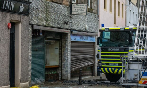 The aftermath of a fire on Leven High Street on November 25. Image: Steve MacDougall / DC Thomson,