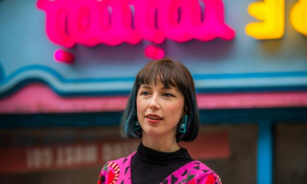 Artist Rachel Maclean outside the store - 139 High Street, Perth.
Picture: Steve MacDougall / DC Thomson.