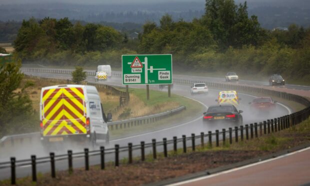 The A9 looking towards Broom of Dalreoch, near Aberuthven. Image: Steve MacDougall/DC Thomson.