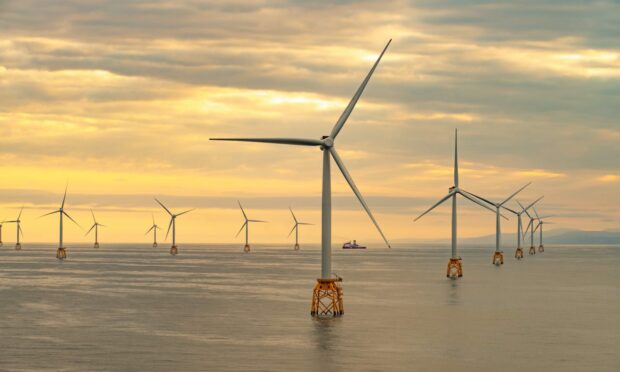 Turbines at SSE's Beatrice Offshore Wind Farm.