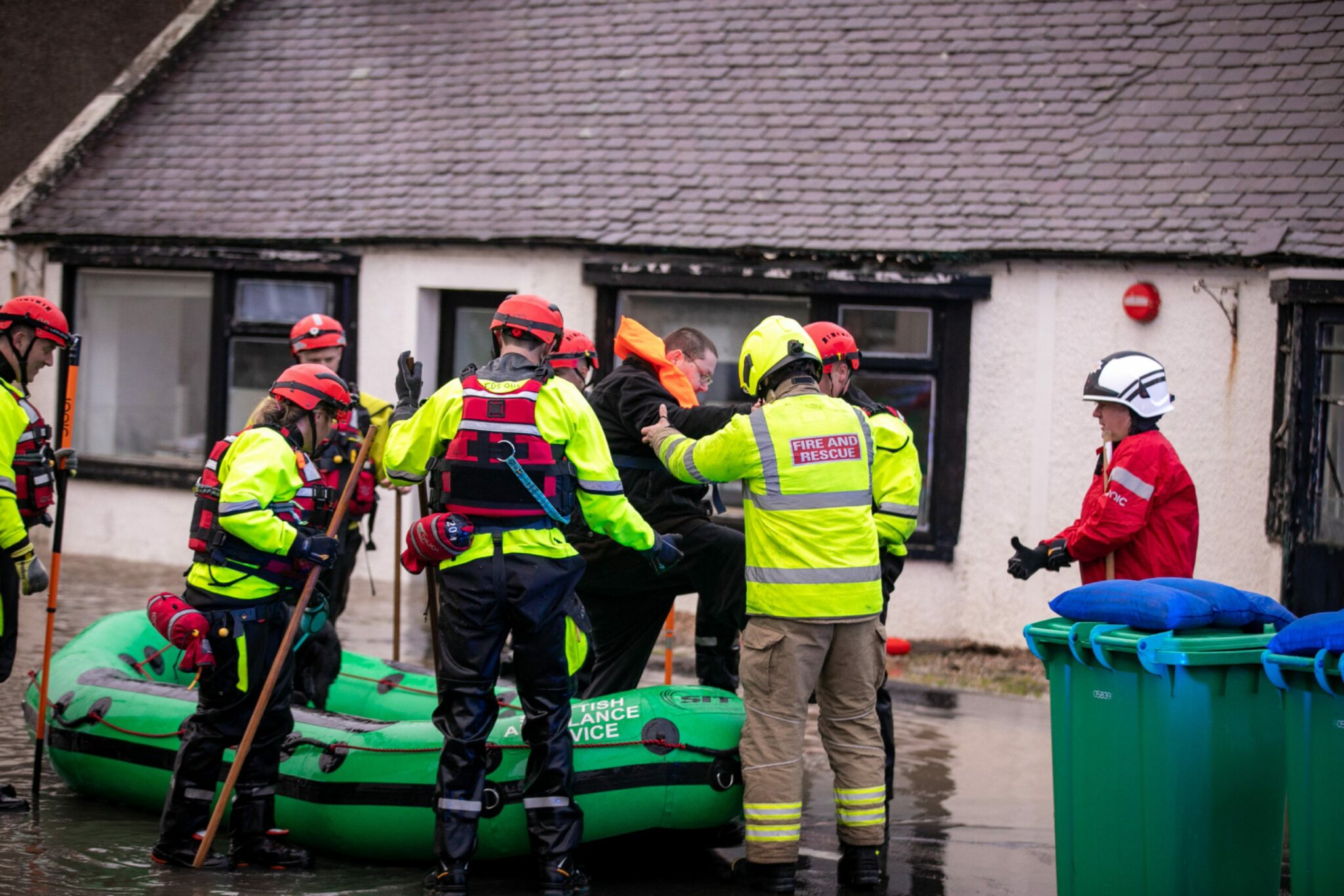 Three people rescued from Pitscottie home as flooding hits Fife