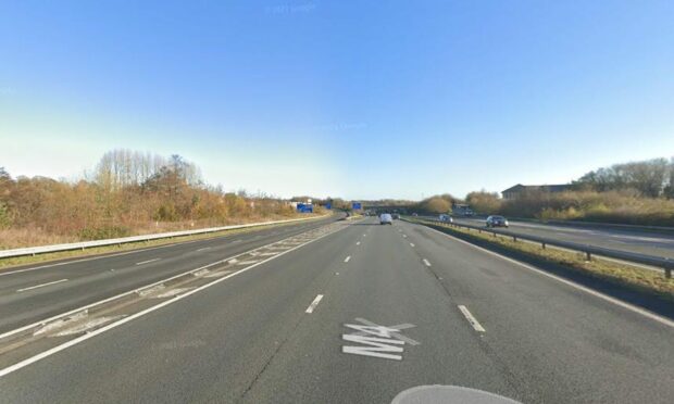 A Fife man has died in a one-car crash on the M4 motorway in Wales. Image: Google.