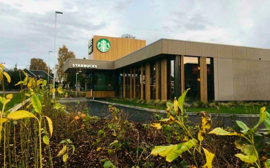 exterior of Starbucks drive-through in Blairgowrie.