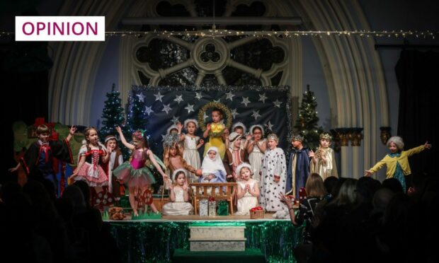 photo shows High School of Dundee nativity play in 2019.