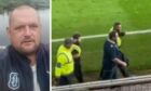 Darren was escorted out of the game on Wednesday night. Image: Darren Petrie and Scottish Football Away Days