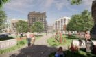 Design images showing what the view from the Westport towards the city centre could look like. Image: Dundee City Council.