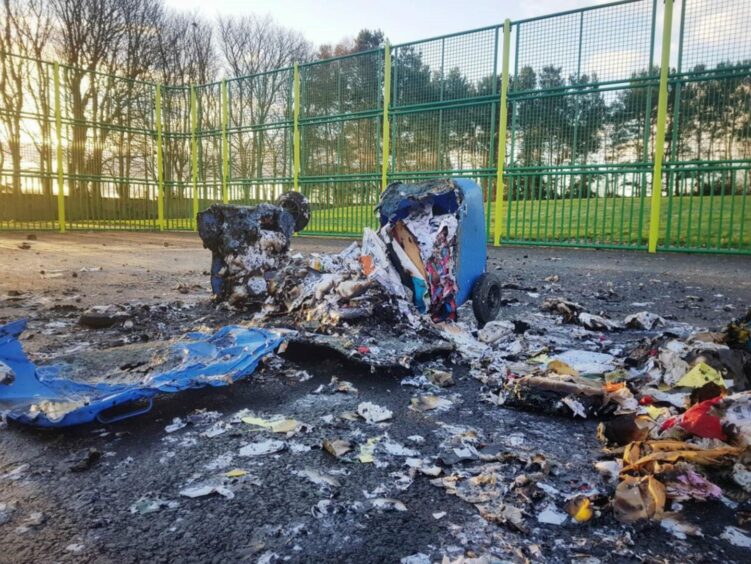 Wheelie bins have previously been set alight in Gillies Park