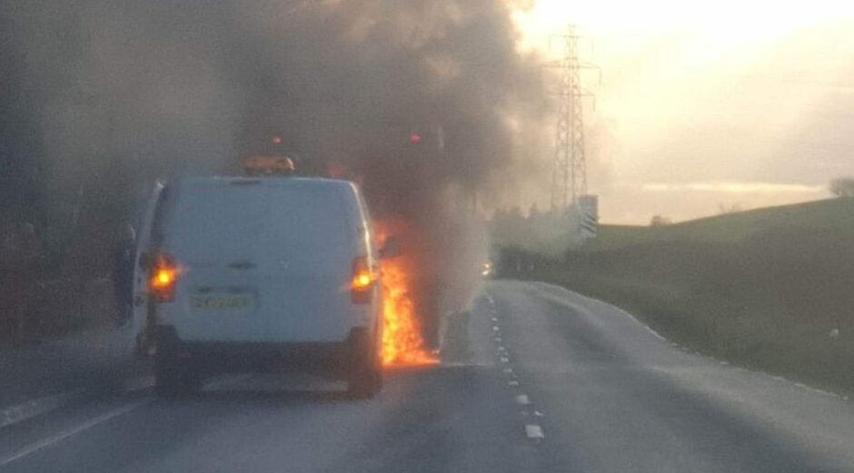 bus fire crossgates fife