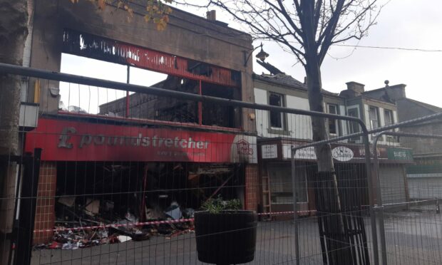 The aftermath of the Leven Poundstretcher fire