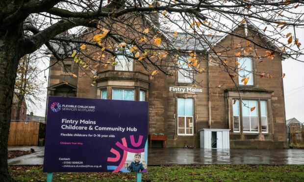 The Flexible Childcare Services Scotland building on Fintry Road in Dundee. Image: Mhairi Edwards/DC Thomson.
