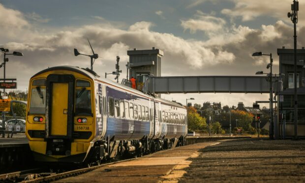 A train at Montrose. Image: Mhairi Edwards/DC Thomson.