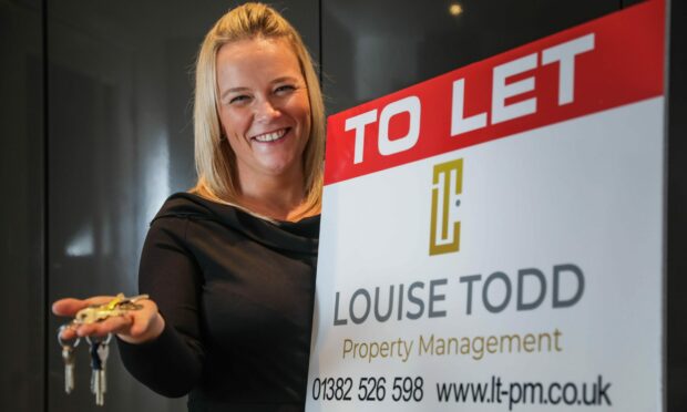 Louise Todd has already started picking up customers for her new Dundee lettings agency. Image: Mhairi Edwards/DCT Media