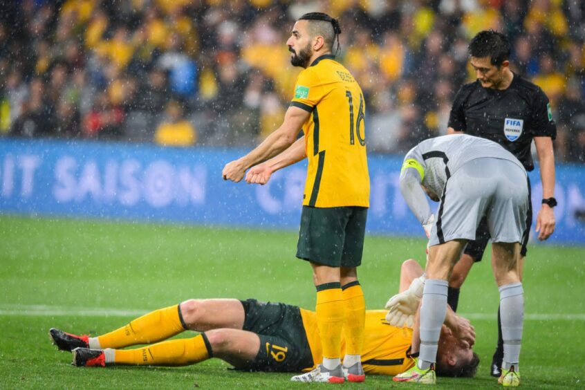 Harry Souttar suffered a ruptured ACL while playing for Australia in World Cup qualifying. Image: Izhar Ahmed Khan/Shutterstock