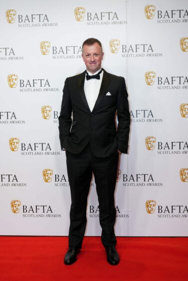 Broughty Ferry writer Neil Forsyth on the BAFTA red carpet.