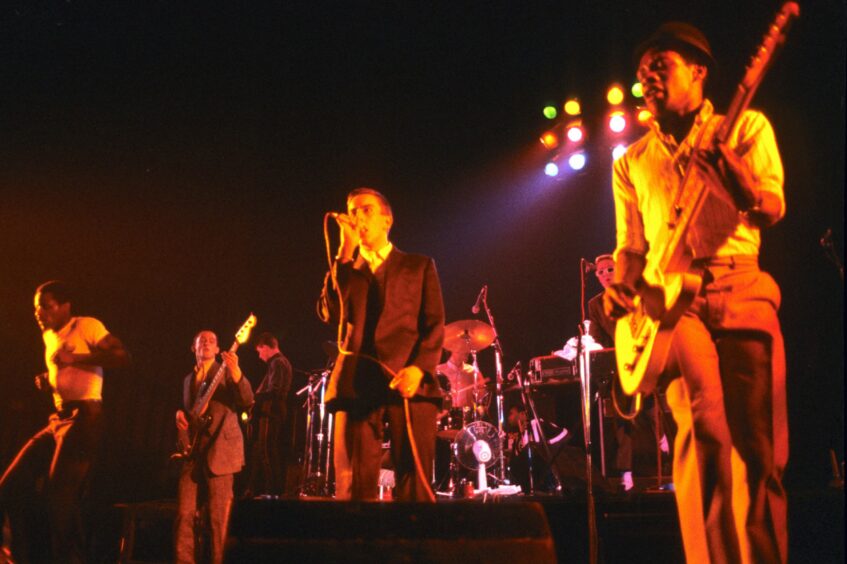 Terry Hall on stage with the Specials in 1979