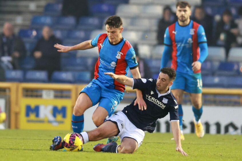 Shaun Byrne in action during victory at Inverness.