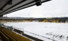 Snow covers Livingston's Tony Macaroni Arena, Dundee United's possible weekend destination. Images: SNS