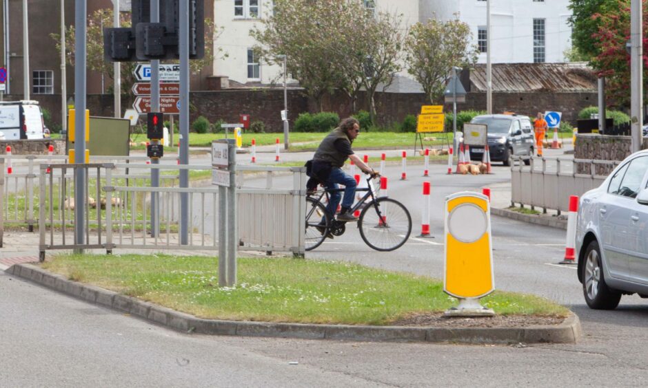 The scheme to encourage cycling in Arbroath was trialled in 2021.