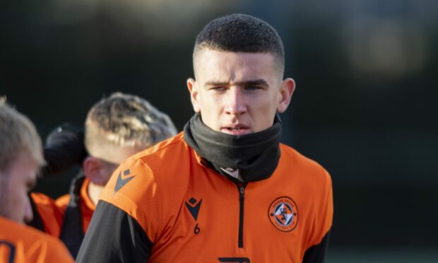 Ross Graham during Dundee United training. Image: SNS.